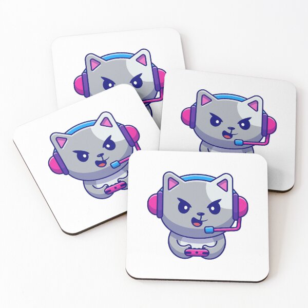 Item preview, Angry Gamer Cat With Headset Playing Video Games designed and sold by mseymo.