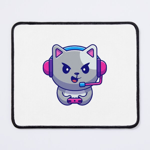 Item preview, Angry Gamer Cat With Headset Playing Video Games designed and sold by mseymo.