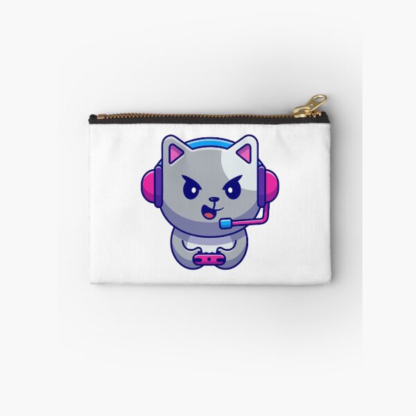 Item preview, Angry Gamer Cat With Headset Playing Video Games designed and sold by mseymo.