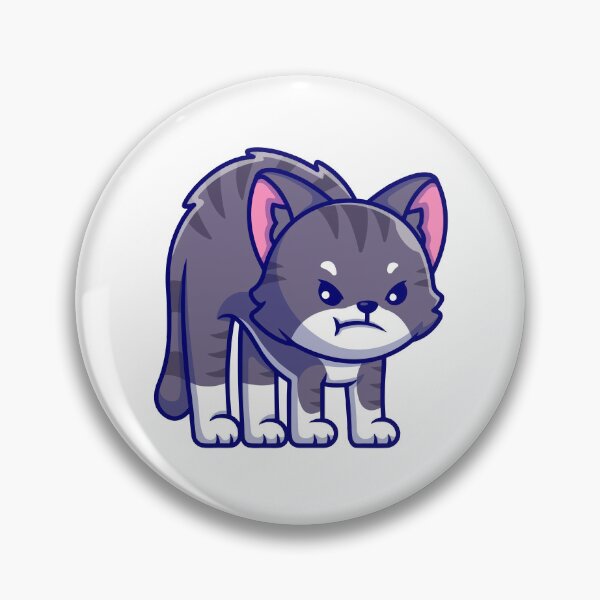 Item preview, Angry Grumpy Tabby Cat Hissing Spooky Pose designed and sold by mseymo.