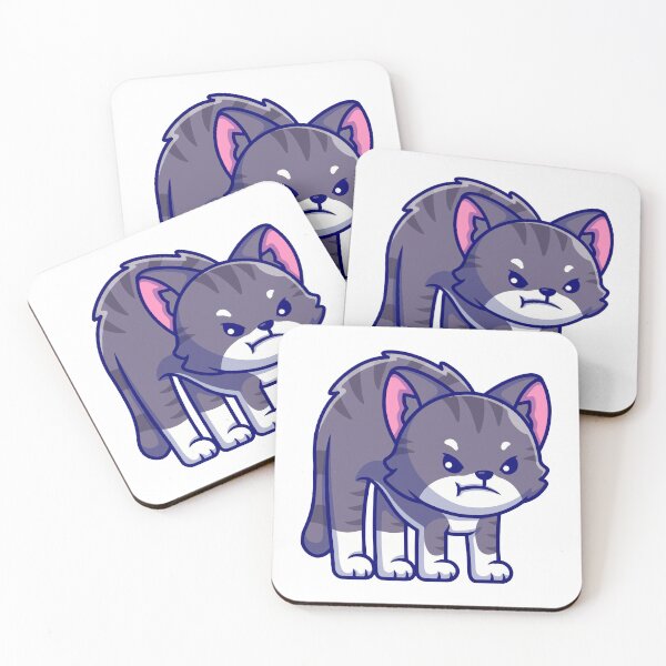 Item preview, Angry Grumpy Tabby Cat Hissing Spooky Pose designed and sold by mseymo.