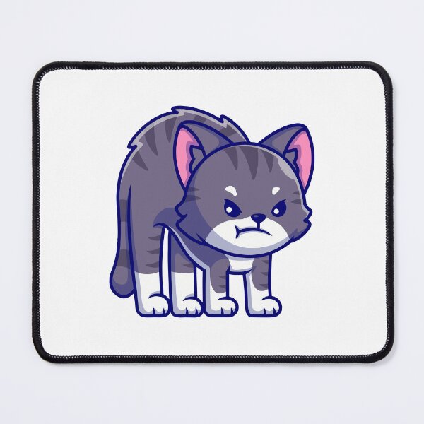 Item preview, Angry Grumpy Tabby Cat Hissing Spooky Pose designed and sold by mseymo.