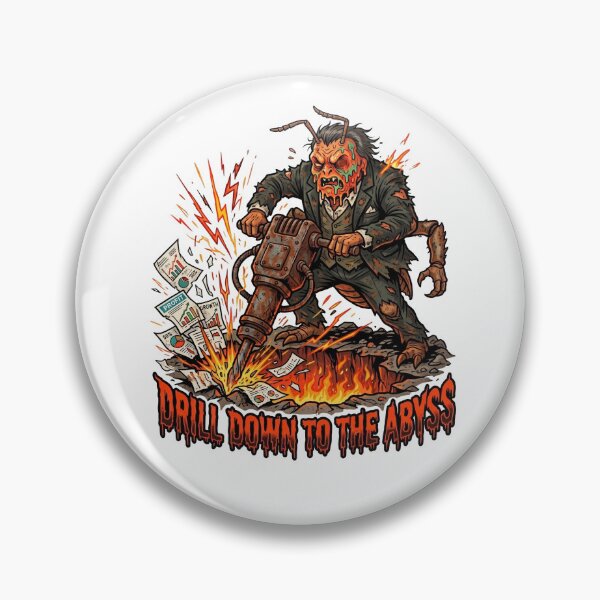 Item preview, Drill Down to the Abyss | Corporate Brainrot Horror designed and sold by SignalStatic.