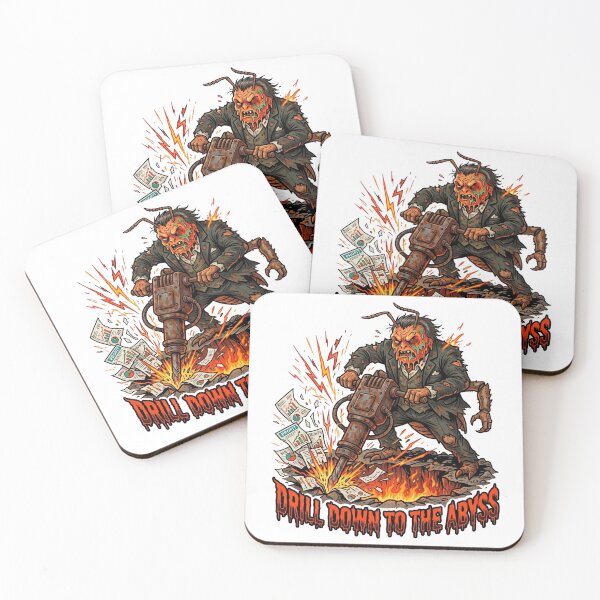 Item preview, Drill Down to the Abyss | Corporate Brainrot Horror designed and sold by SignalStatic.