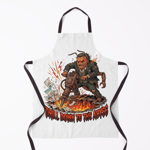 Item preview, Drill Down to the Abyss | Corporate Brainrot Horror designed and sold by SignalStatic.