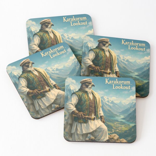 Item preview, Karakorum Lookout Pakistan Eagle Mountain Travel Poster designed and sold by AuraloomAtelier.