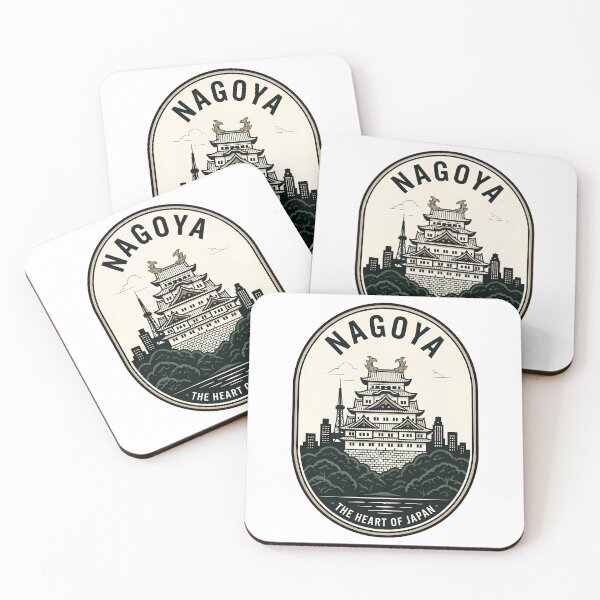 Item preview, Nagoya Japan Castle Skyline Vintage Badge designed and sold by k3rstman1.