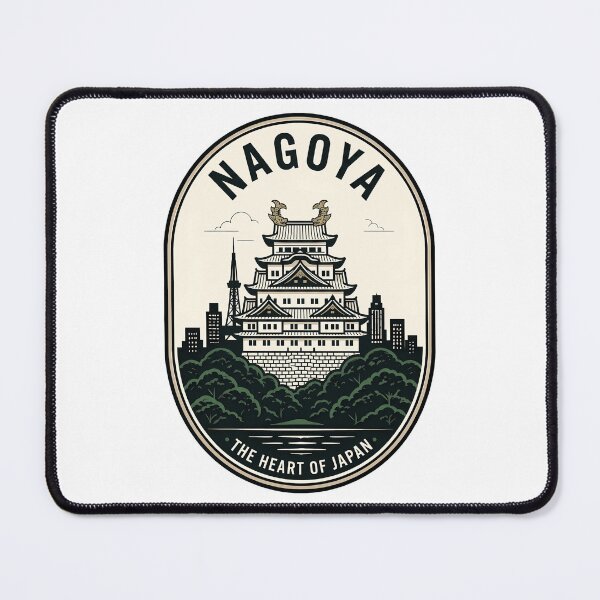 Item preview, Nagoya Japan Castle Skyline Vintage Badge designed and sold by k3rstman1.