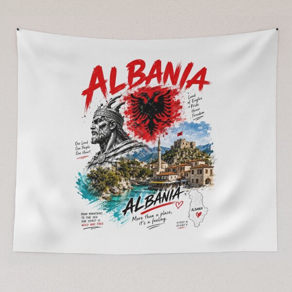Item preview, Albania Spirit – Land of Eagles Vintage Travel designed and sold by Countries&Cities Shop.