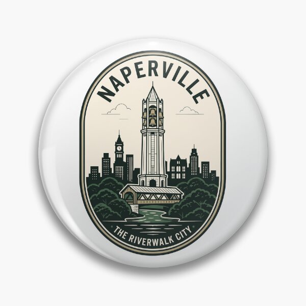 Item preview, Naperville Illinois Riverwalk City Moser Tower Vintage designed and sold by k3rstman1.