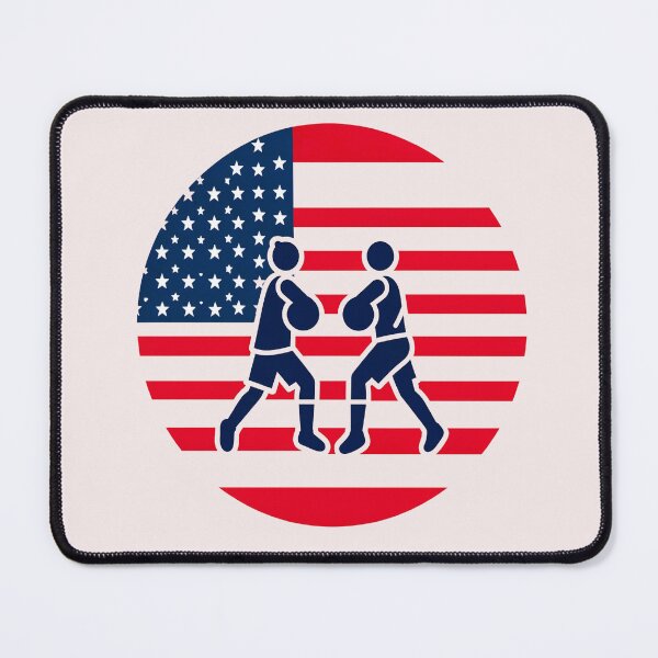 Item preview, USA Wrestling Silhouette with American Flag – Patriotic Grappling Athlete Design designed and sold by zohocreations.