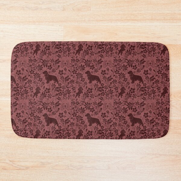 Item preview, Cocker Spaniel Floral Silhouette Pattern | Elegant Spaniel Dog Design in Red designed and sold by WildLakePatterns.