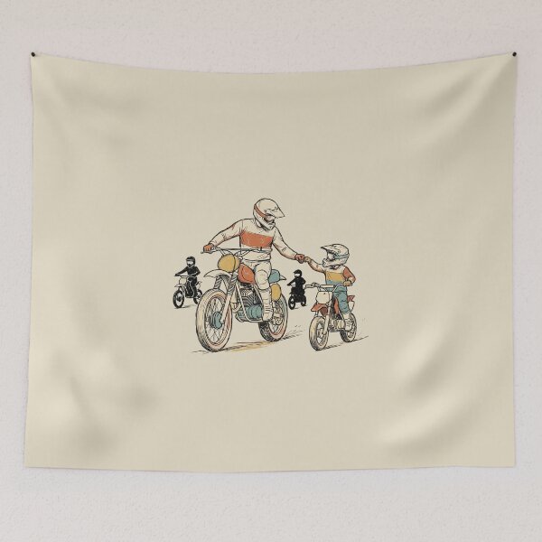 Item preview, Motocross Dirt Bike Father and Son Fist Bump designed and sold by dudelinart.