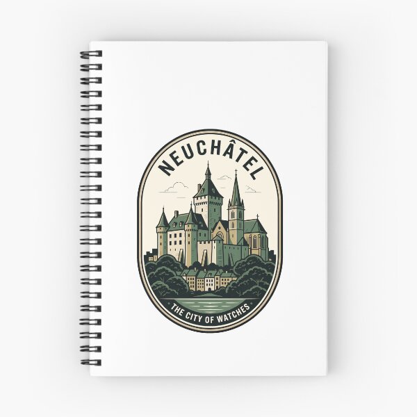 Item preview, Neuchâtel Switzerland Castle Vintage Travel Badge designed and sold by k3rstman1.