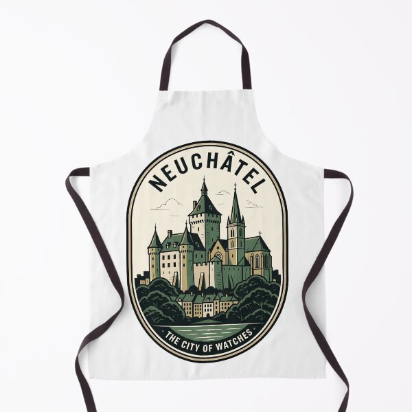 Item preview, Neuchâtel Switzerland Castle Vintage Travel Badge designed and sold by k3rstman1.