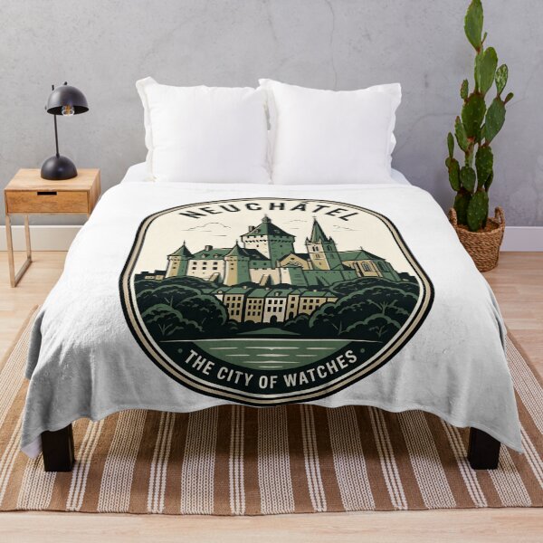 Item preview, Neuchâtel Switzerland Castle Vintage Travel Badge designed and sold by k3rstman1.