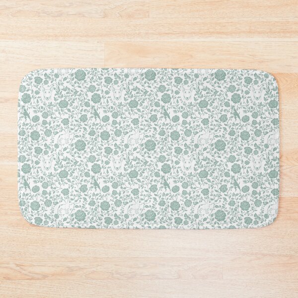 Item preview, Bull Terrier Floral Silhouette Pattern | Bold Dog Botanical Design in Green designed and sold by WildLakePatterns.