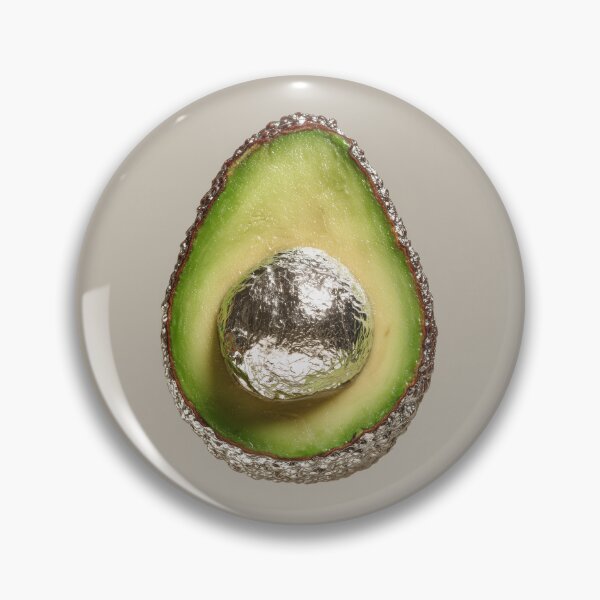 Item preview, Silver Avocado – Metallic Avocado Art Design for Food Lovers designed and sold by WordPlayStudio.