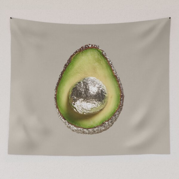 Item preview, Silver Avocado – Metallic Avocado Art Design for Food Lovers designed and sold by WordPlayStudio.