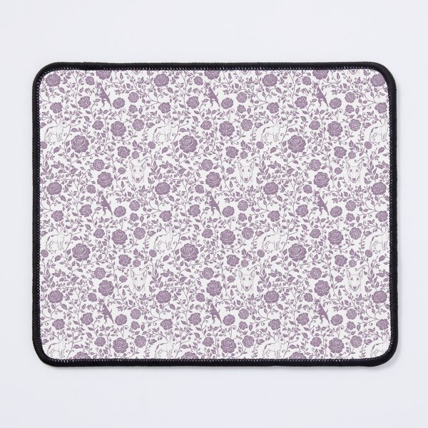 Item preview, Bull Terrier Floral Silhouette Pattern | Bold Dog Botanical Design in Lavender designed and sold by WildLakePatterns.