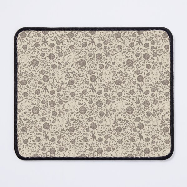 Item preview, Bull Terrier Floral Silhouette Pattern | Bold Dog Botanical Design in Sepia designed and sold by WildLakePatterns.