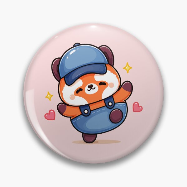 Item preview, Red Panda in Overalls Kawaii Cartoon designed and sold by RedpandasMerch.