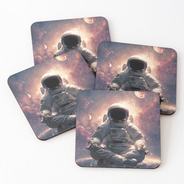 Item preview, Meditating Astronaut | Cosmic Galaxy Spiritual Yoga Space Art designed and sold by AiNaturalsOnly.