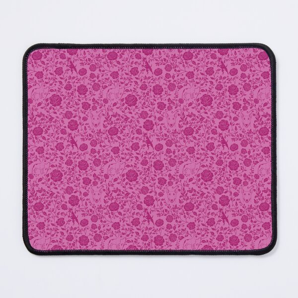 Item preview, Bull Terrier Floral Silhouette Pattern | Bold Dog Botanical Design in Pink designed and sold by WildLakePatterns.