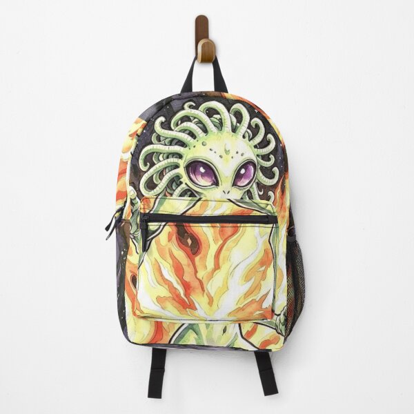 Item preview, Snake Hair Alien with Flames – Space Fantasy Art designed and sold by TeyArtWork.