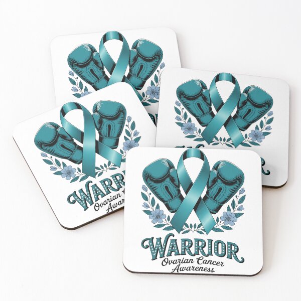 Item preview, Ovarian Cancer Warrior Ovarian Cancer Awareness Cancer Boxing Gloves Ribbon designed and sold by TrinaEspinoza.