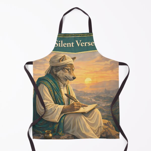 Item preview, Silent Verses Pakistan Wolf Poet Sunset Travel Poster designed and sold by AuraloomAtelier.