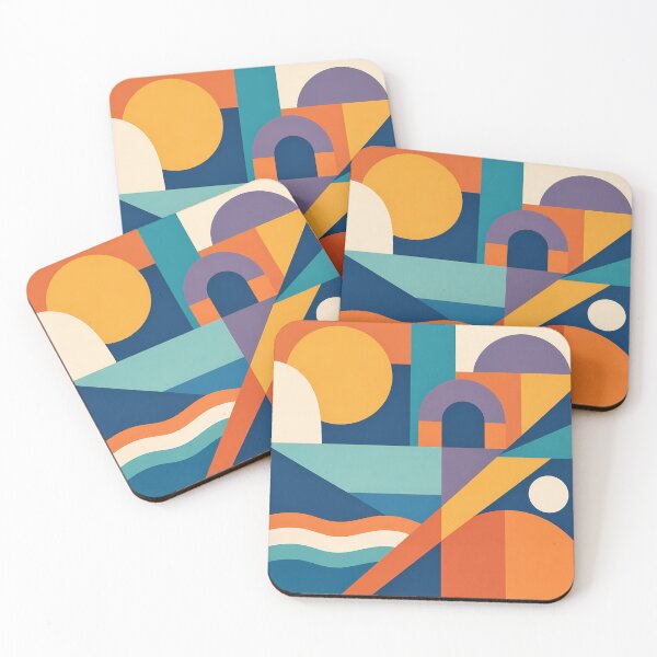 Item preview, Colourful Geometric Landscape Pattern designed and sold by InkSmithery.