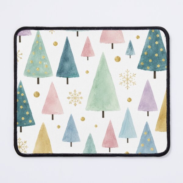 Item preview, Pastel Watercolor Christmas Tree Pattern designed and sold by Lizetteh.