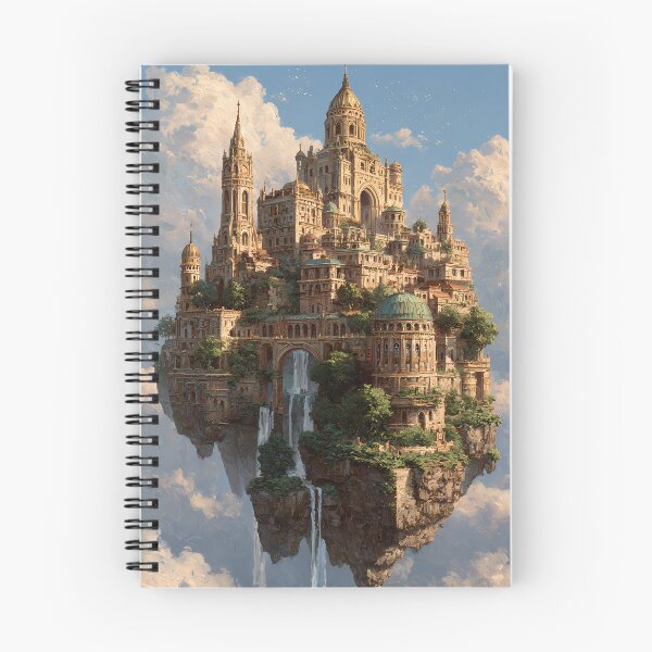 Item preview, Floating Castle City Above the Clouds designed and sold by WoofPalette.
