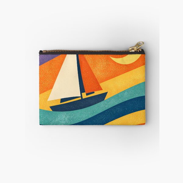 Item preview, Colour Block Yacht Under Crescent Moon designed and sold by InkSmithery.
