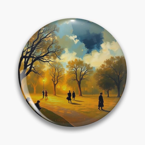 Item preview, People in a park, during a storm. designed and sold by oldMastersofart.