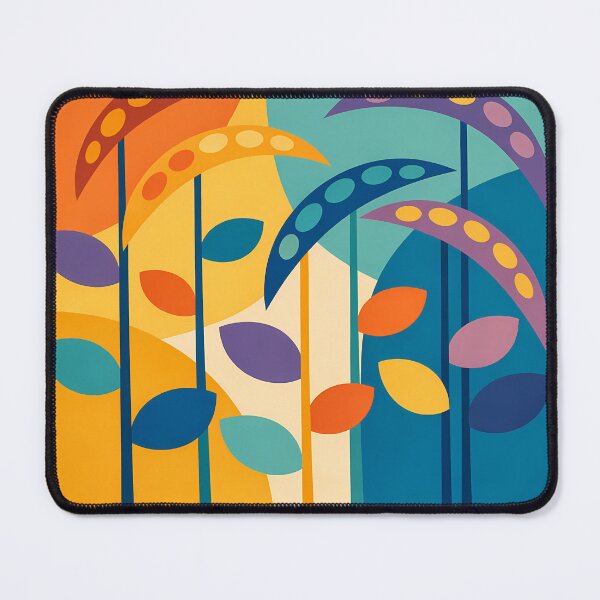 Item preview, Geometric Botanical Stems with Colourful Leaves designed and sold by InkSmithery.