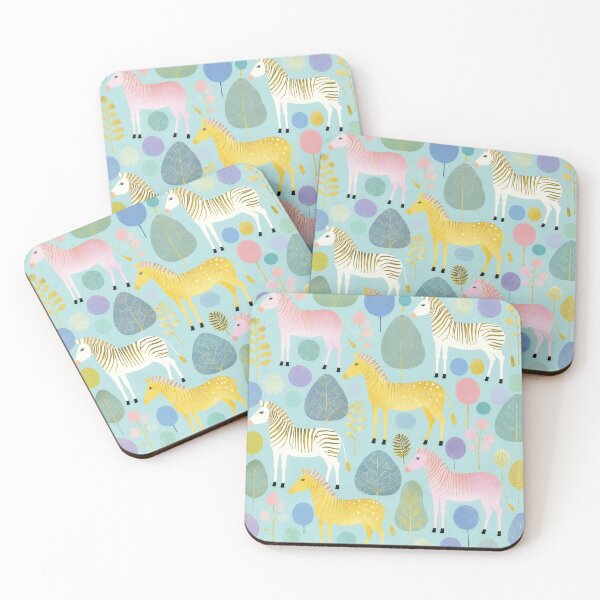 Item preview, Whimsical Pastel Zebra Garden Pattern designed and sold by Lizetteh.