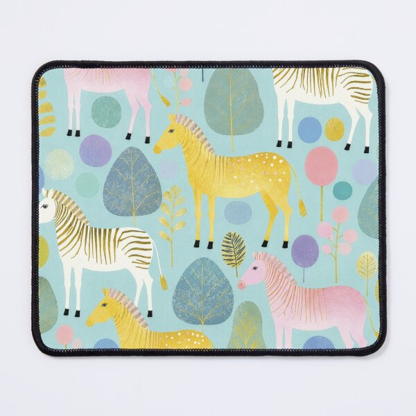 Item preview, Whimsical Pastel Zebra Garden Pattern designed and sold by Lizetteh.