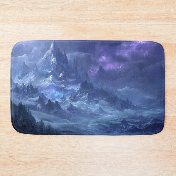 Item preview, Stormy Blizzard Dragon Mountain At Night designed and sold by GrinGalore.
