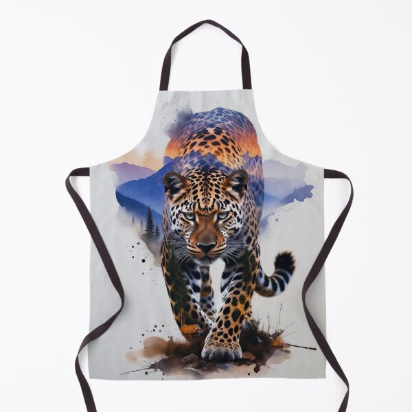 Item preview, Mountain Leopard Watercolor Art | Wilderness Big Cat Illustration | Wildlife Nature Design designed and sold by GalleryPeak.