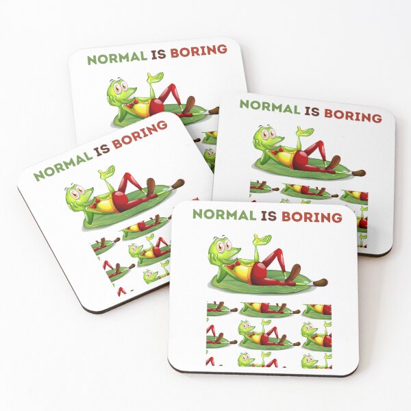 Item preview, Normal Is Boring - Funny Dapper Frog Cartoon designed and sold by PiksyPiksyArt.