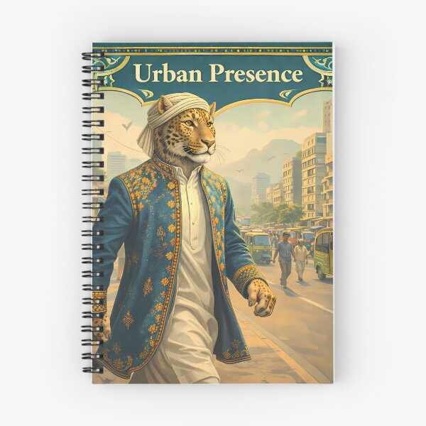 Item preview, Urban Presence Pakistan Leopard City Travel Poster designed and sold by AuraloomAtelier.