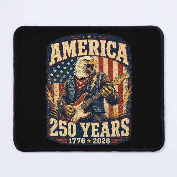 Item preview, America 250 Years Eagle Guitar 1776 2026 Patriotic Rock designed and sold by JerdbordinShop.