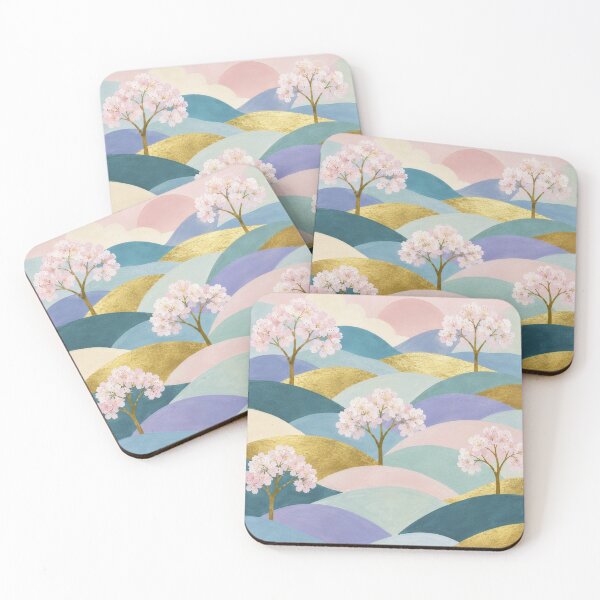 Item preview, Rolling Hills Cherry Blossom Landscape designed and sold by Lizetteh.