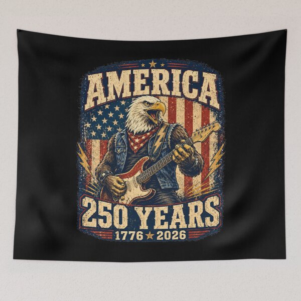 Item preview, America 250 Years Eagle Guitar 1776 2026 Patriotic Rock designed and sold by JerdbordinShop.