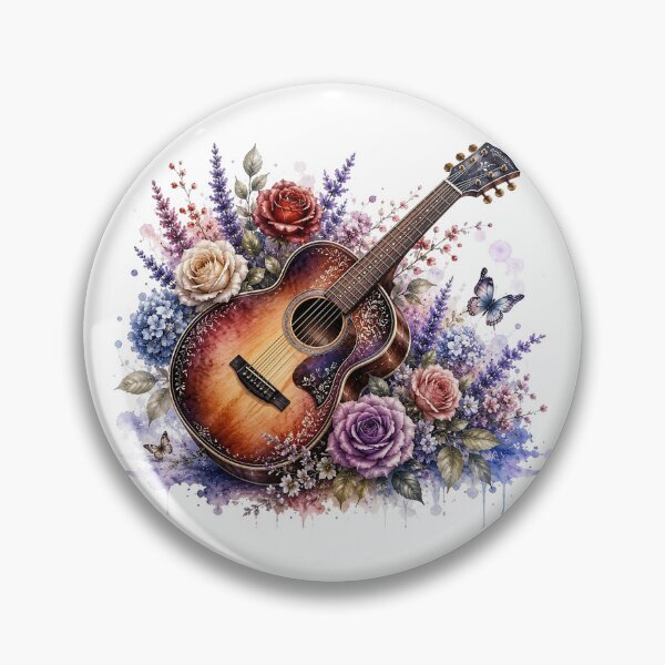 Item preview, Rustic Floral Guitar Art designed and sold by PetalGarden.
