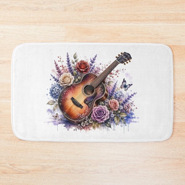 Item preview, Rustic Floral Guitar Art designed and sold by PetalGarden.