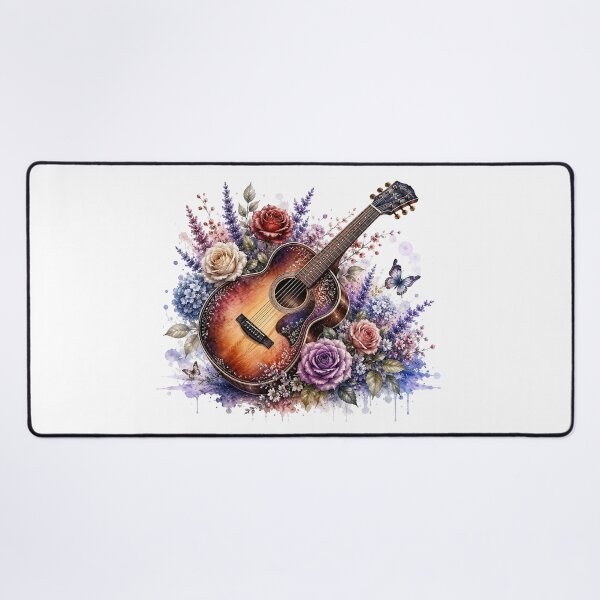 Item preview, Rustic Floral Guitar Art designed and sold by PetalGarden.