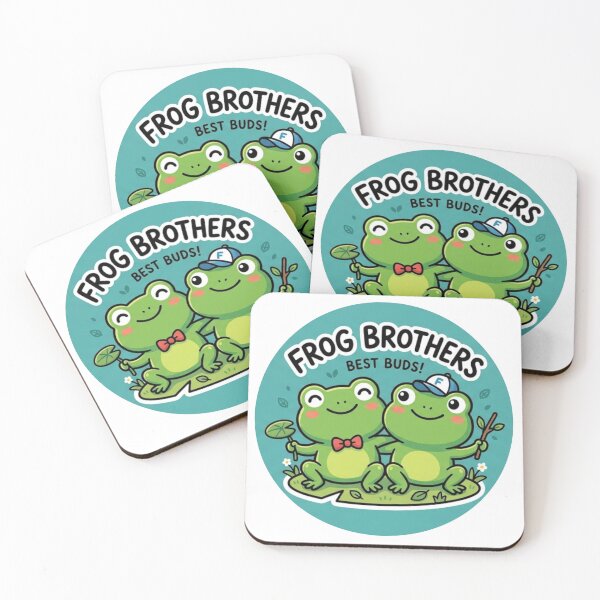 Item preview, Frog Brothers – Cute Cartoon Frog Friendship Adventure Design designed and sold by ArtsyExplorer.